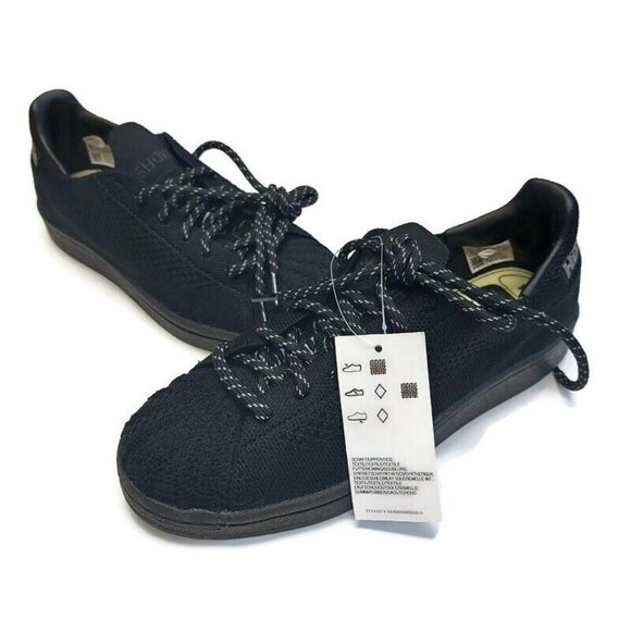 Adidas Originals Mens Sz 5 PW Pharrell Williams Superstar Sneakers Black GX2482 - Picture 4 of 8